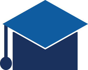 Graduation cap vector icon, Academic cap linear, student black cap silhouette, graduation hat with tassel flat icon