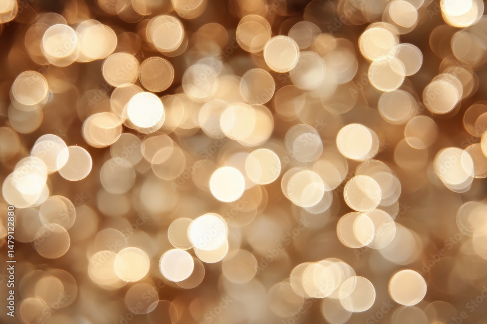 Poster abstract bokeh background of warm golden lights.