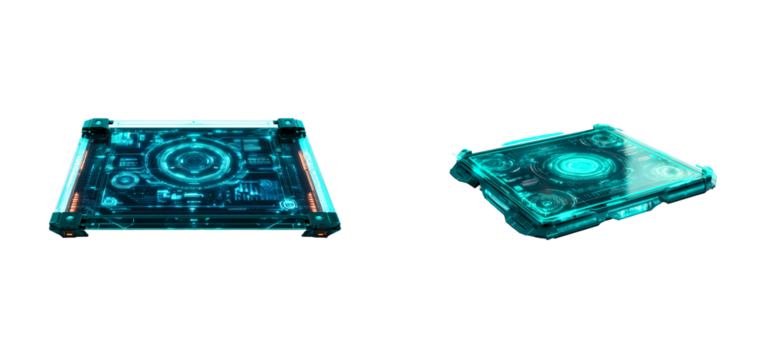 Modern user interface hologram display future tech, cut out transparent