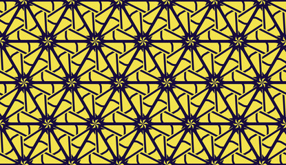 Elegant background with polygonal line. Triangular style. Vector illustration. COLOR 1 COLOR 2. Bright background for poster, banner, flyer. Yellow color.