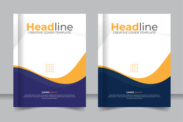 Elegant Book Cover Design for Business Branding and Reports, Professional Corporate Book Cover Layout
