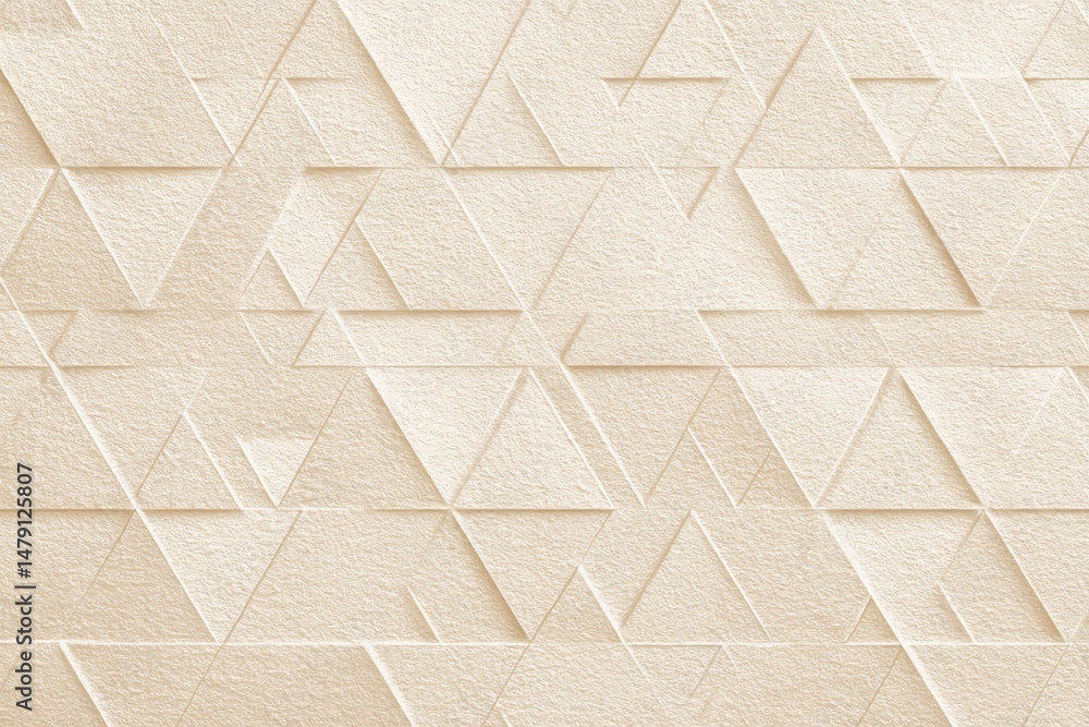 Aufkleber geometric beige triangular pattern texture design.