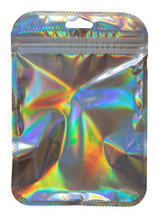 ziplock with hologram plastic texture isolated