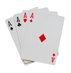four aces playing card isolated element