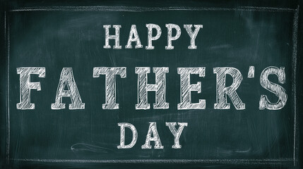 Happy Father's Day written in Chalkboard lettering, a heartwarming message, wishing all the fathers a joyous day. 