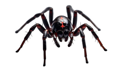 Fototapeta premium Elegant Black Widow Spider on White