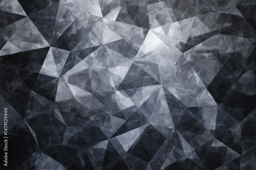 Poster abstract geometric design with polygonal shapes.