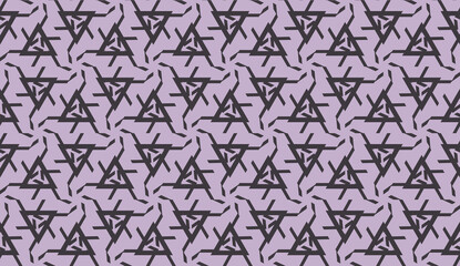 Vector pattern with abstract line in triangles style. Hipster background. For your idea, presentation, smart design. Brown purple color. Seamless