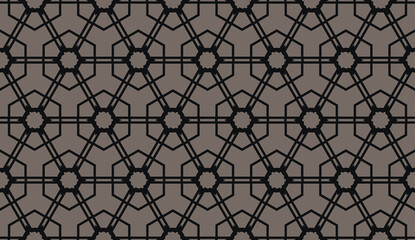 Vector pattern with abstract line in triangles style. Hipster background. For your idea, presentation, smart design. Brown chocolate color. Seamless