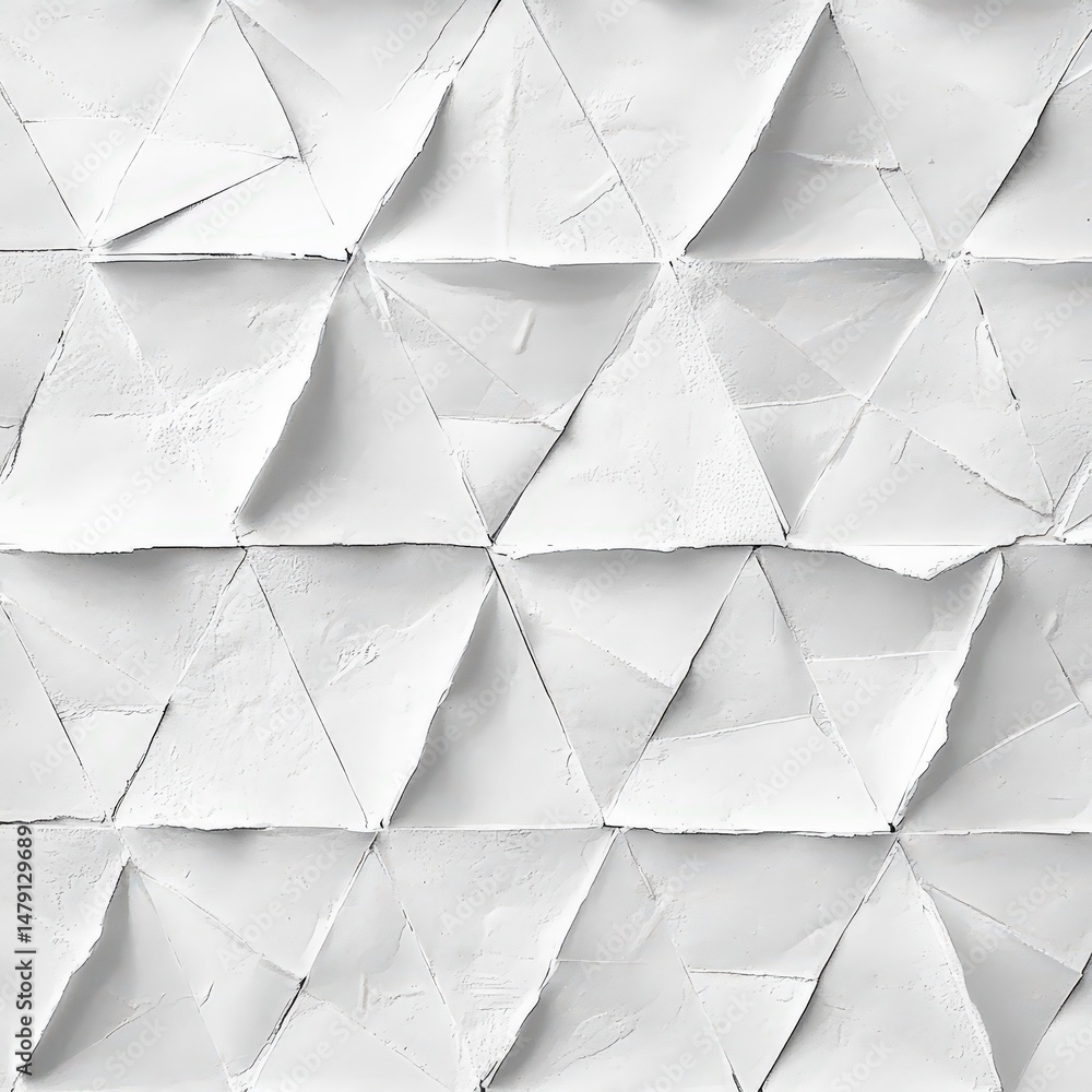 Poster abstract geometric pattern of textured triangles.