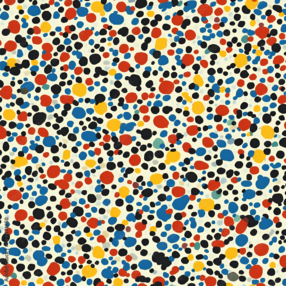 Poster vibrant artistic display of colorful dots abstract art gallery modern environment top-down view crea