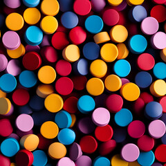 Vibrant colorful discs abstract background digital artwork modern design close-up creative concept for visual appeal