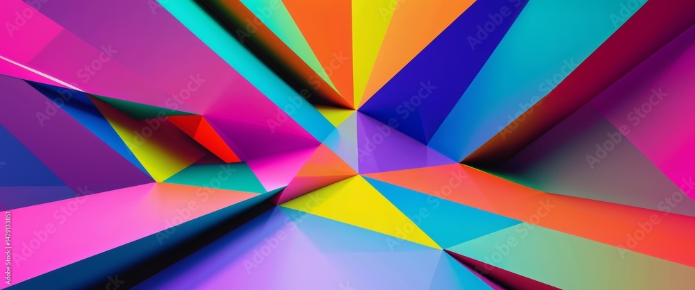 Poster abstract geometric background design modern colorful shapes
