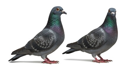 Obraz premium Urban Avians: A Study in Grey and Green