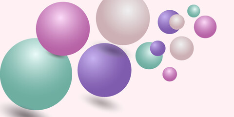 Realistic shiny spheres background vector design in eps 10