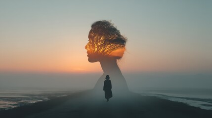 A woman on a peaceful walk, symbolizing emotional healing and mental health awareness