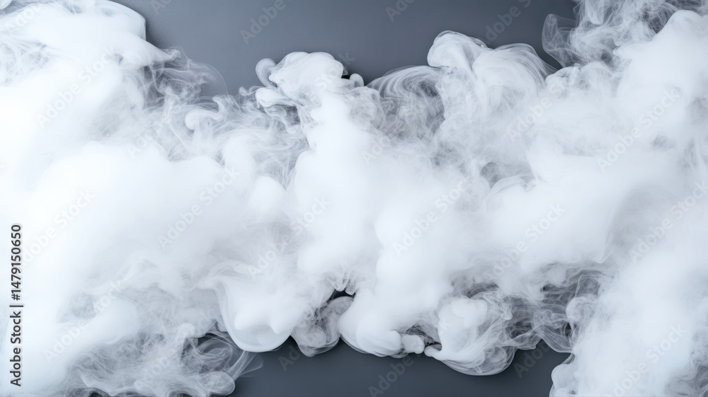 Aufkleber billowing white smoke abstract texture on grey background smoke abstract background texture fog gas
