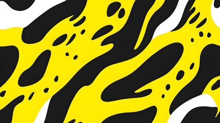 Abstract Yellow Black Design Flows