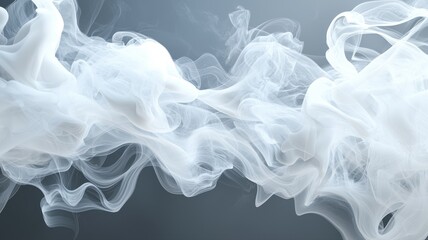 Abstract White Smoke or Fluid Flow on Gray Background abstract smoke fluid flow white gray texture