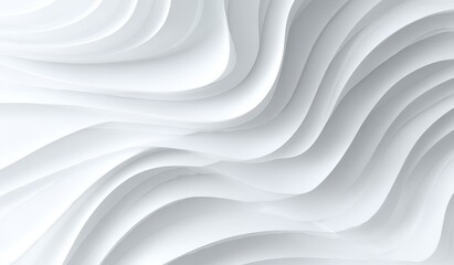 Abstract white undulating architectural design illustration.