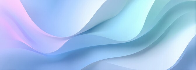 Abstract pastel shades of blue and pink flowing design