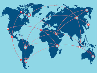 Map of the world. World map background design. Vector illustration of world map