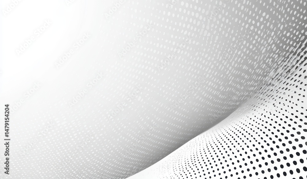 Poster abstract halftone design with flowing lines.