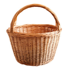 Obraz premium Round woven basket with handle
