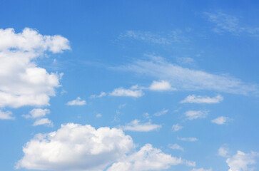White clouds in blue sky