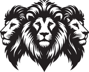 Lion Face Silhouette vector
