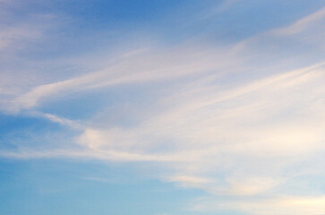 White clouds in blue sky