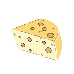 a slice of cheese vector illustration  