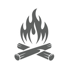 burning campfire illustration vector isolated on white background 