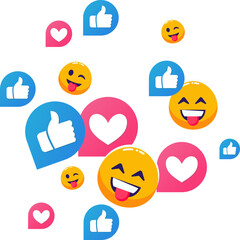 Social Media Love and Like Reactions