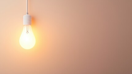 LED lightbulb glowing with minimal heat, showcasing energy saving efficiency.