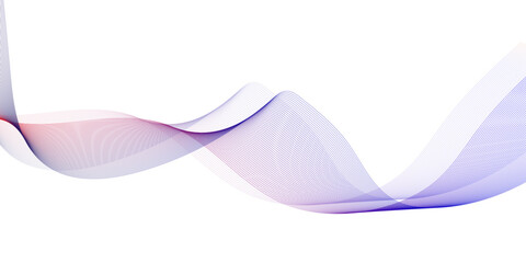 Abstract wave element for design, in blue and pink gradient color. Abstract gradient colorful wave ribbon line pink modern illustration design on transparent background.