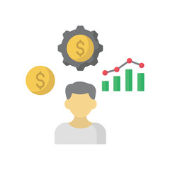 Sales analytics Vector icon which can easily modify or edit