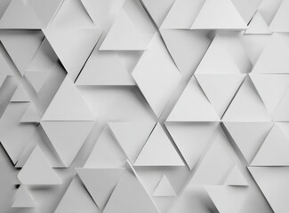 Obraz premium Abstract geometric pattern of overlapping triangles in light gray tones.