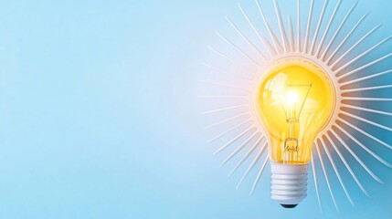 Lightbulb in an energy efficient ceiling fan, offering both cooling and lighting.