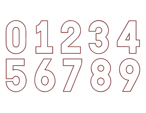 Stencil numbers svg