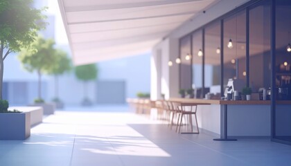Fototapeta premium coffee shop awning minimalist charming