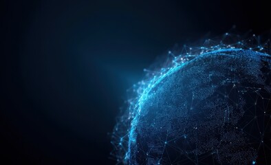 Obraz premium Abstract representation of a globe with glowing connections.