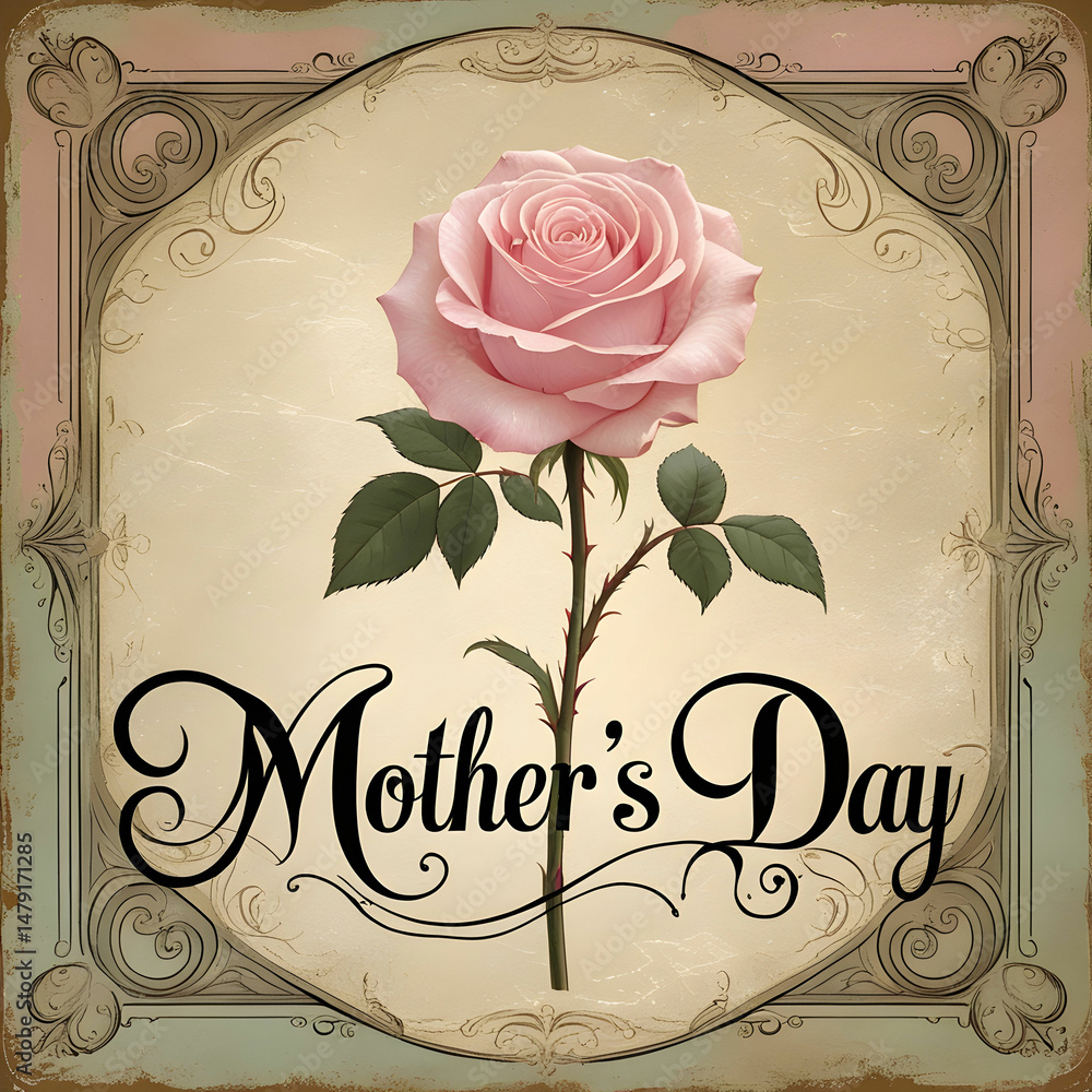 Fototapete a festive background filled with floral patterns, soft pastel colors, , creating a joyful atmosphere
