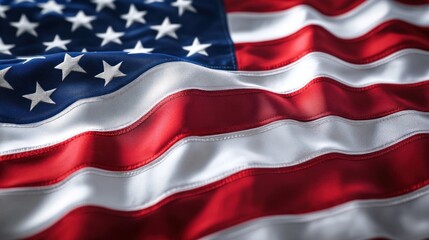 Obraz premium American flag waving in the wind american american flag patriotism.