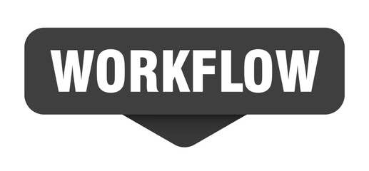 workflow sticker. workflow sign on transparent background