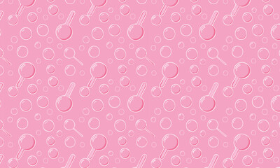 Pink Abstract Organic Seamless Dots and Shapes Pattern Background Design