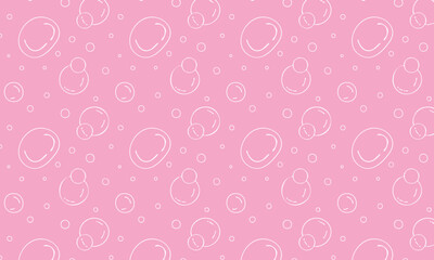 Abstract Pink Circles Seamless Vector Pattern Background 
