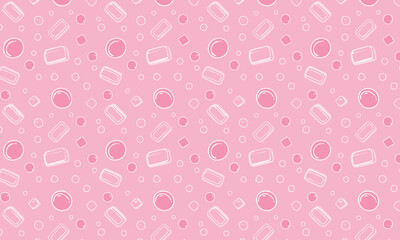 Pink Abstract Organic Seamless Dots and Shapes Pattern Background Design
