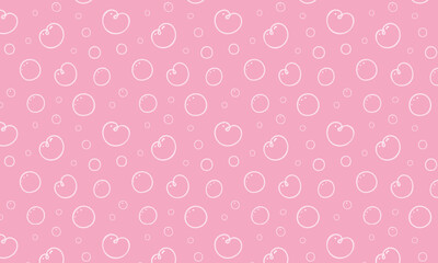 Abstract Pink Circles Seamless Vector Pattern Background 