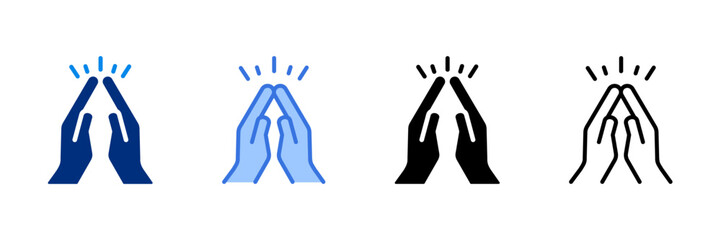 Obraz premium Gratitude Icon Set Multiple Style Vector Illustration 